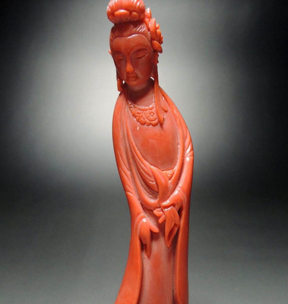 珊瑚彫刻 宮女像 | 古美術・骨董の高価買取は【Gallery翠】